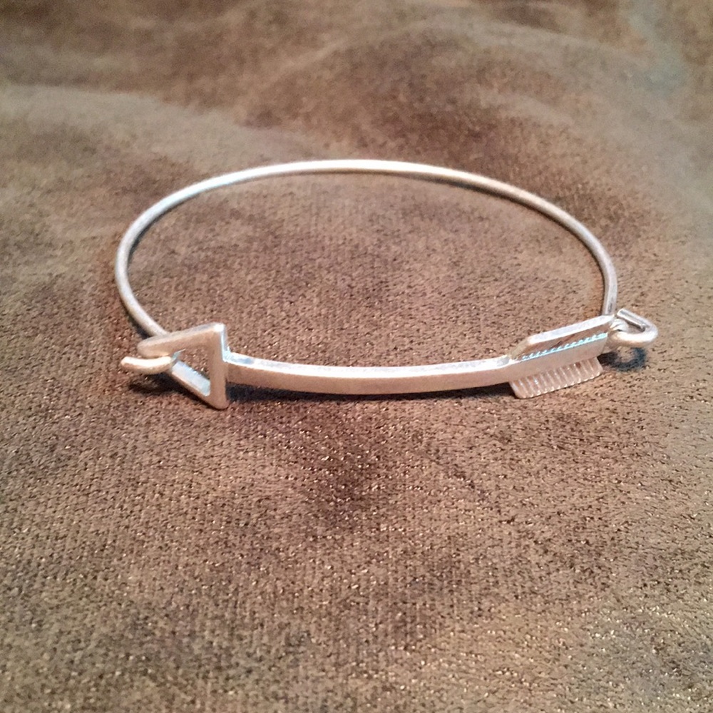 Silver Arrow Bangle Bracelet